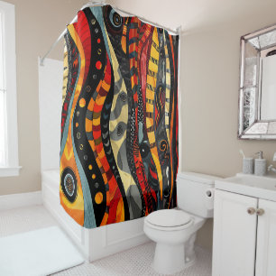 African Tribal Pattern Shower Curtain