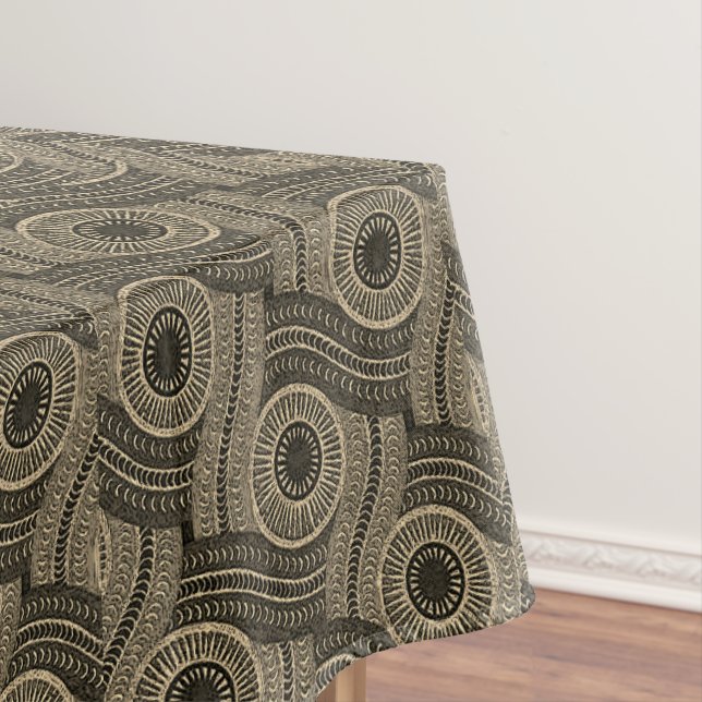 African Tribal Pattern Tablecloth (In Situ)