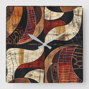 African Tribal Pattern Wall Clock