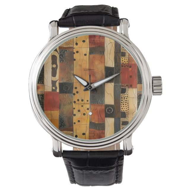 African Tribal Pattern Watch (Front)