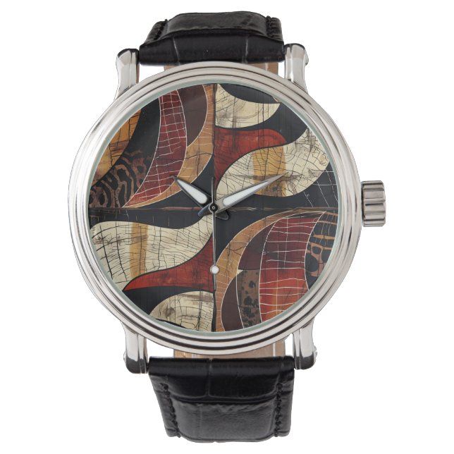 African Tribal Pattern Watch (Front)
