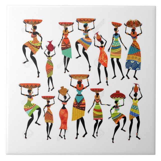 African tribal people tile (Front)