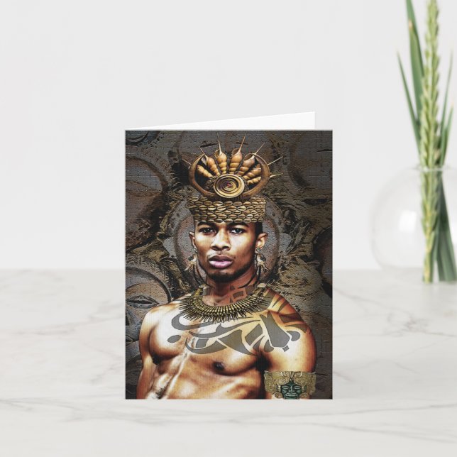 African Tribal Prince Card (Front)