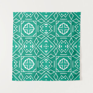 African Tribal Print Ikat Pattern Tapestry