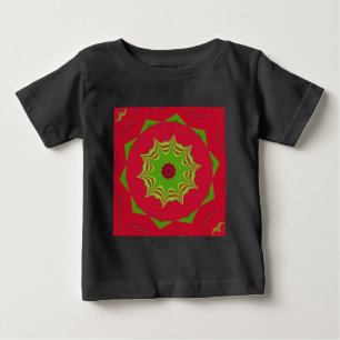 African Tribal Red & Green Mandala Baby T-Shirt
