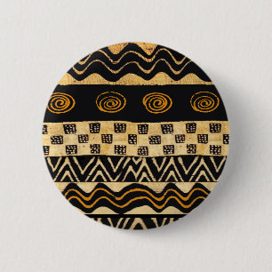 African Tribal Shaman Design 6 Cm Round Badge