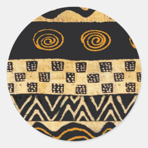 African Tribal Shaman Design Classic Round Sticker