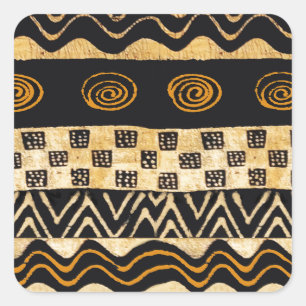African Tribal Shaman Design Square Sticker