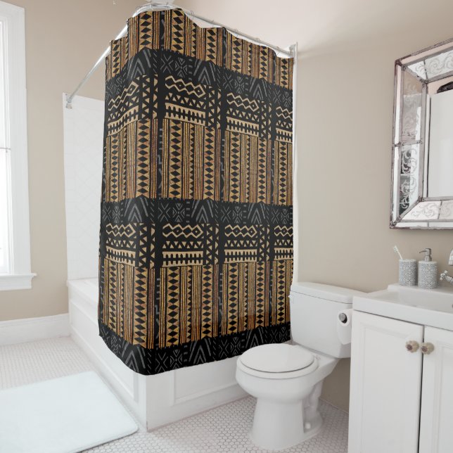 African Tribal  Shower Curtain (In Situ)