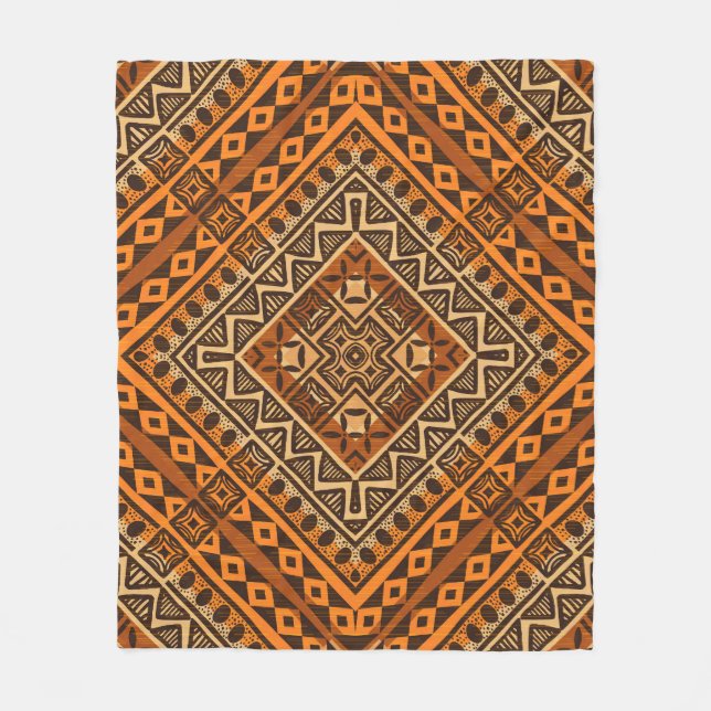 African tribal textile: ethnic style. fleece blanket (Front)