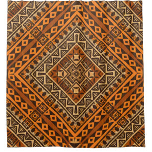 African tribal textile: ethnic style. shower curtain