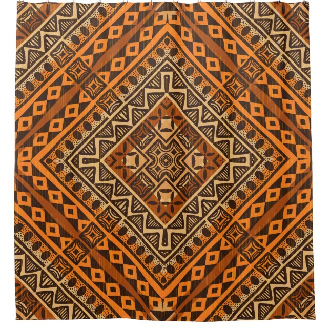 African tribal textile: ethnic style. shower curtain (Front)