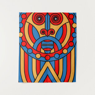 African tribal warrior tapestry