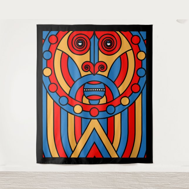 African tribal warrior tapestry (Front)