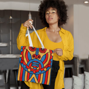 African tribal warrior tote bag