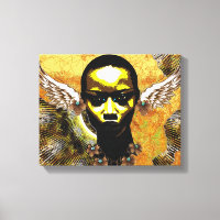 African Tribal woman with Angel winged ears