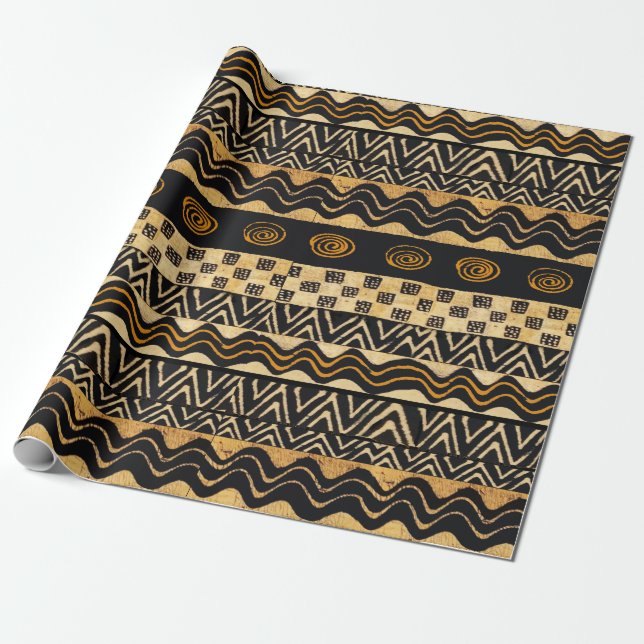 African Tribal Wrapping Paper (Unrolled)