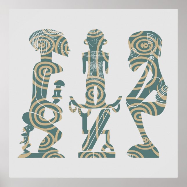 african tribe warrior ritual poster (Front)