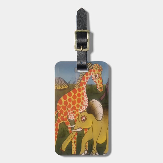 African Trio Art Print Luggage Tag (Front Vertical)