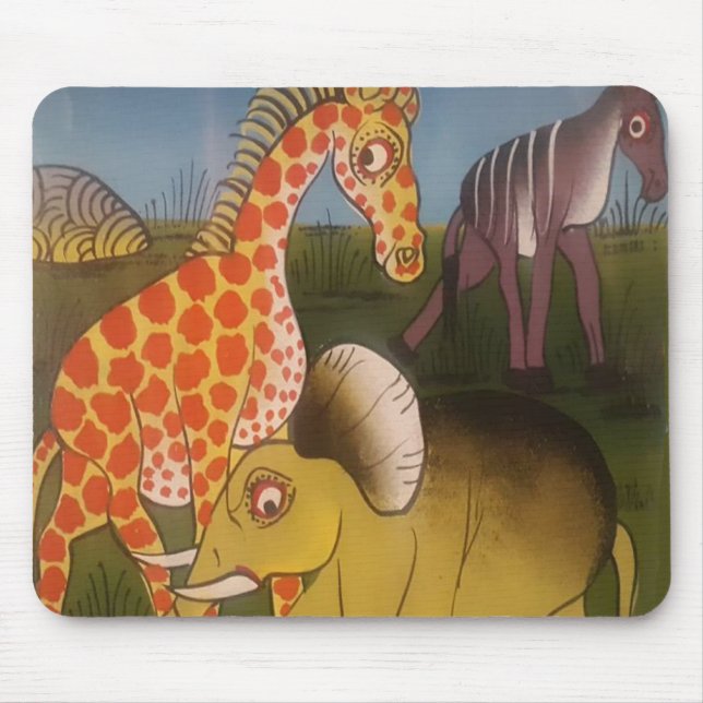 African Trio Art Print Mouse Mat (Front)