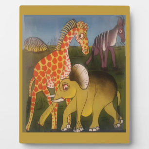 African Trio Art Print Plaque
