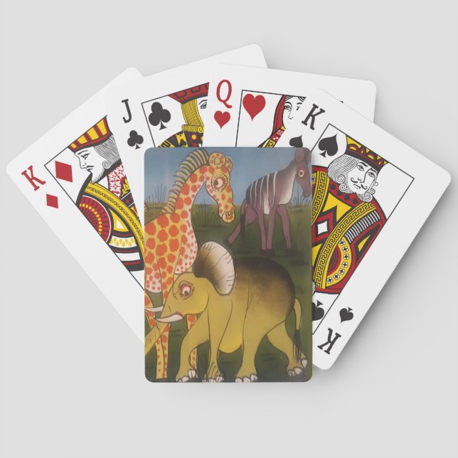 African Trio Art Print Playing Cards (Back)