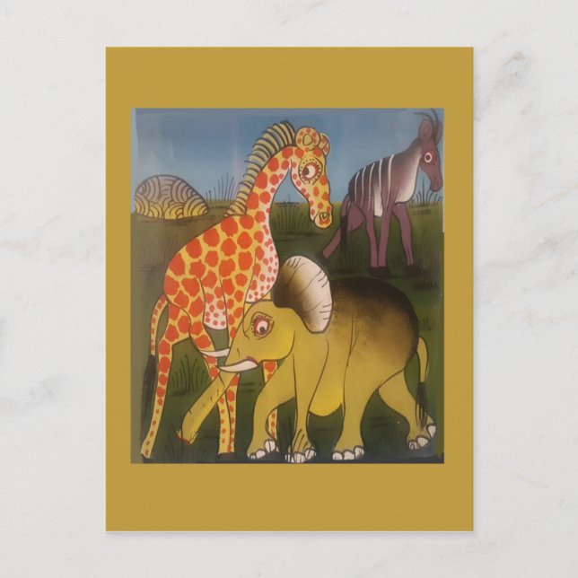African Trio Art Print Postcard (Front)