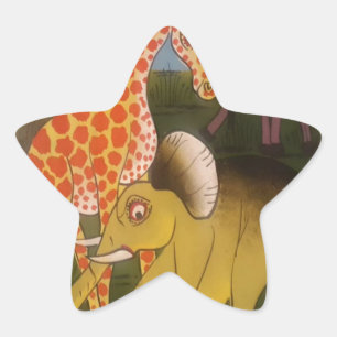 African Trio Art Print Star Sticker