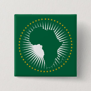 African Union Flag (Africa) (Panafrica) 15 Cm Square Badge