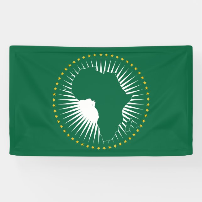 African Union Flag (Africa) (Panafrica) Banner (Horizontal)