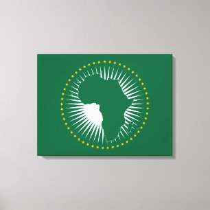 African Union Flag (Africa) (Panafrica) Canvas Print