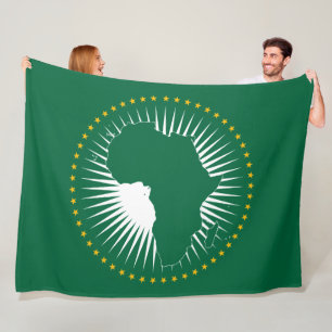 African Union Flag (Africa) (Panafrica) Fleece Blanket