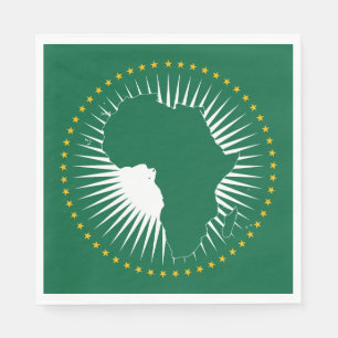 African Union Flag (Africa) (Panafrica) Napkin
