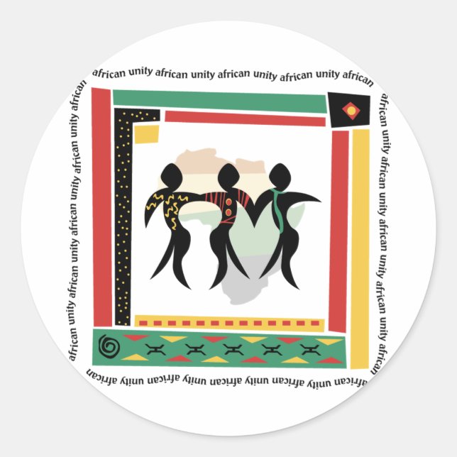 African Unity Classic Round Sticker (Front)