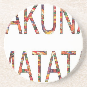 African Vintage Colours Hakuna Matata.jpg Coaster
