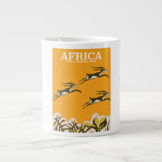 African vintage vacation print large coffee mug