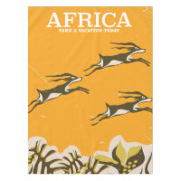 African vintage vacation print