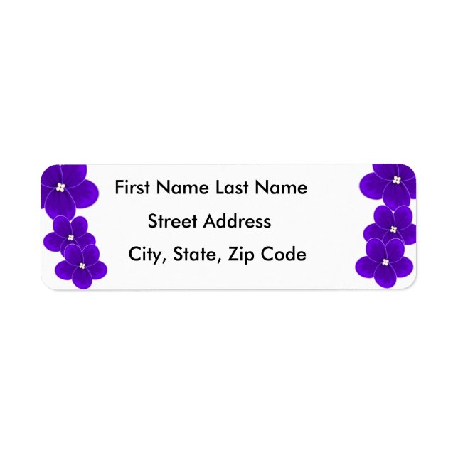African Violet Address Labels (Front)