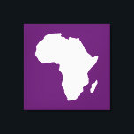 African Violet Audacious Africa Canvas Print<br><div class="desc">Africa map outline in white with contrasting colours in Emporio Moffa's "Safari" palette inspired by the daring adventurousness and wilderness of the continent.</div>