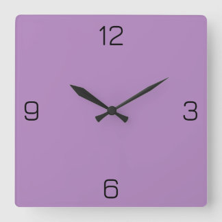African Violet B184BD Colour - Option to Add Name Square Wall Clock
