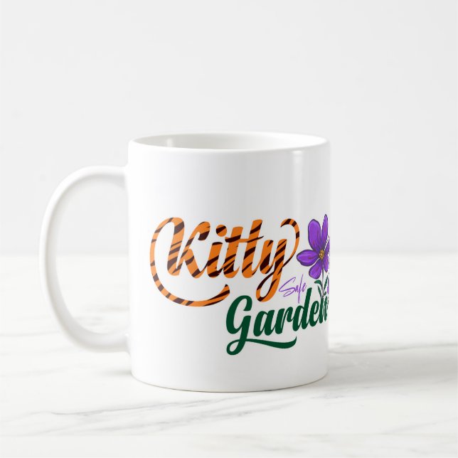 African Violet Cat Safe Garden Gift Coffee Mug (Left)