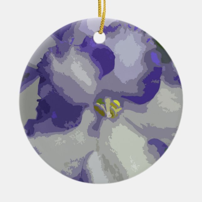 African Violet Flower Ornament (Front)