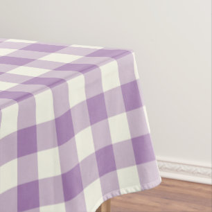 African Violet Gingham Pattern Check Tablecloth