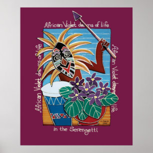 African Violet in Serengetti Poster