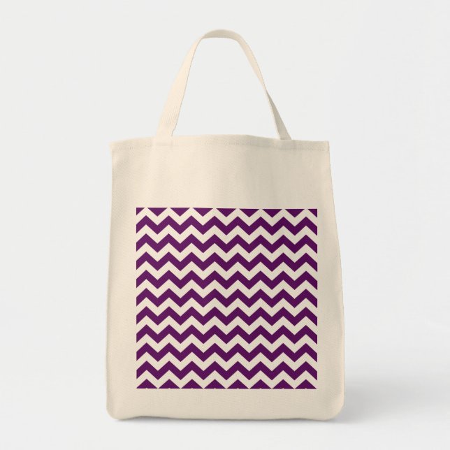 African Violet Safari Chevron Tote Bag (Front)