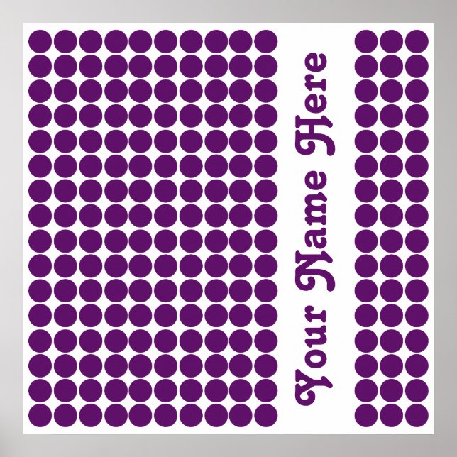 African Violet Safari Dot with name Poster (Front)