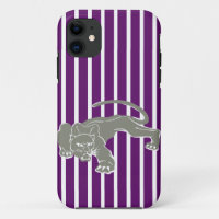 African Violet Safari Stripe with Leopard