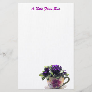 African Violet Stationnery Stationery