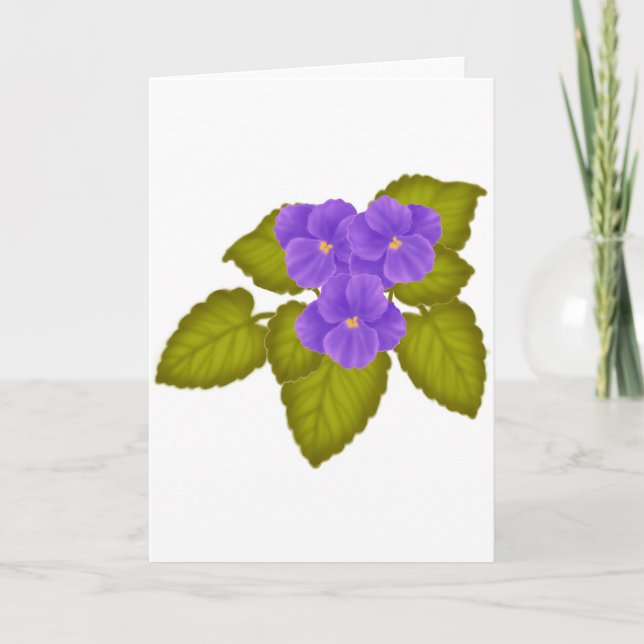 African Violets Purple Card (Front)