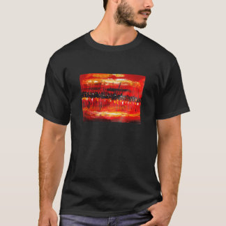 African Warriors Preparing for Battle Artwork T-Shirt